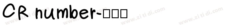 CR number字体转换